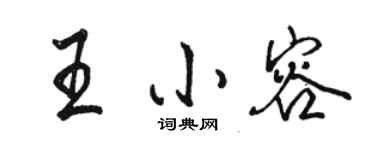 骆恒光王小容行书个性签名怎么写