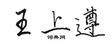 骆恒光王上遵行书个性签名怎么写