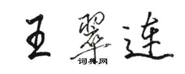 骆恒光王翠连行书个性签名怎么写
