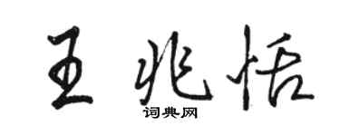 骆恒光王兆恬行书个性签名怎么写