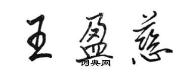 骆恒光王盈慈行书个性签名怎么写