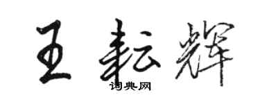 骆恒光王耘辉行书个性签名怎么写