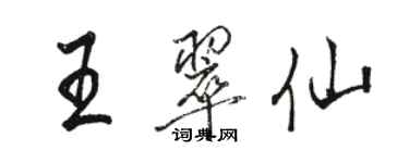 骆恒光王翠仙行书个性签名怎么写