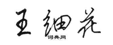 骆恒光王细花行书个性签名怎么写
