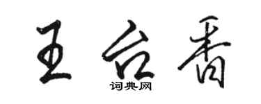 骆恒光王台香行书个性签名怎么写