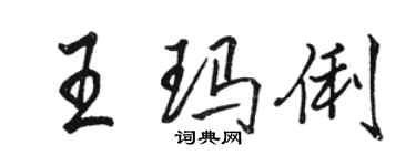 骆恒光王玛俐行书个性签名怎么写