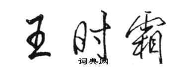 骆恒光王时霜行书个性签名怎么写