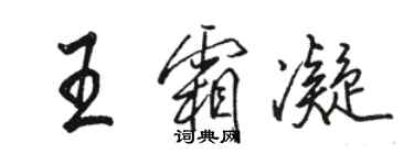 骆恒光王霜凝行书个性签名怎么写