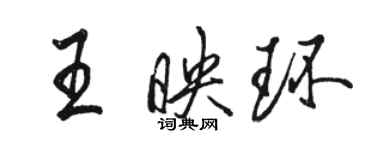 骆恒光王映环行书个性签名怎么写