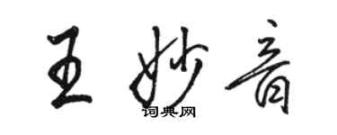 骆恒光王妙音行书个性签名怎么写