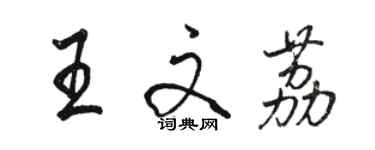 骆恒光王文荔行书个性签名怎么写