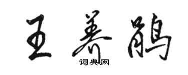 骆恒光王养鹃行书个性签名怎么写