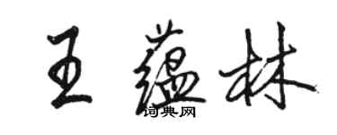 骆恒光王蕴林行书个性签名怎么写