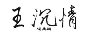 骆恒光王沉情行书个性签名怎么写