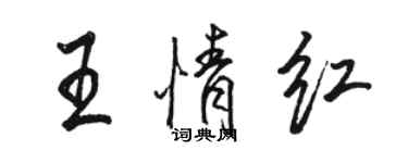骆恒光王情红行书个性签名怎么写