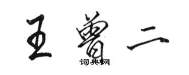 骆恒光王曾二行书个性签名怎么写