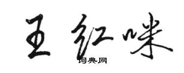 骆恒光王红咪行书个性签名怎么写