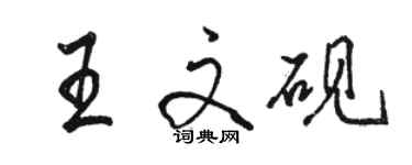 骆恒光王文砚行书个性签名怎么写