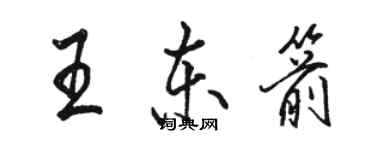 骆恒光王东箭行书个性签名怎么写
