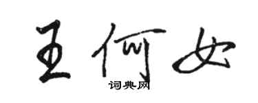 骆恒光王何女行书个性签名怎么写