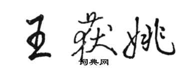 骆恒光王获姚行书个性签名怎么写