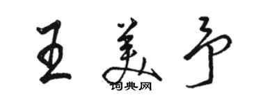 骆恒光王美予行书个性签名怎么写
