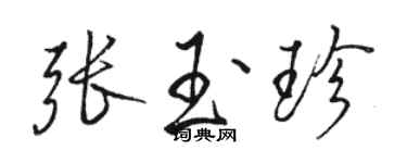 骆恒光张玉珍行书个性签名怎么写