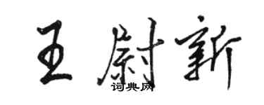 骆恒光王尉新行书个性签名怎么写