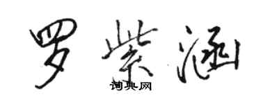 骆恒光罗紫涵行书个性签名怎么写