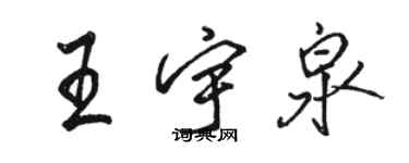 骆恒光王宇泉行书个性签名怎么写