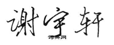 骆恒光谢宇轩行书个性签名怎么写