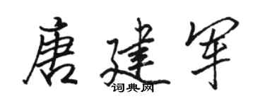 骆恒光唐建军行书个性签名怎么写