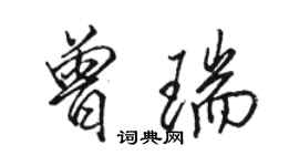 骆恒光曾瑞行书个性签名怎么写