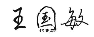 骆恒光王国敏行书个性签名怎么写
