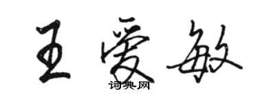 骆恒光王爱敏行书个性签名怎么写