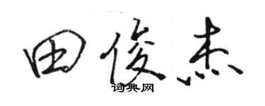 骆恒光田俊杰行书个性签名怎么写