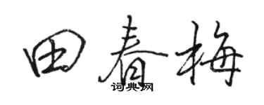 骆恒光田春梅行书个性签名怎么写