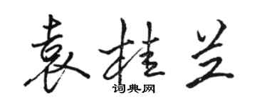 骆恒光袁桂兰行书个性签名怎么写