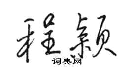 骆恒光程颖行书个性签名怎么写