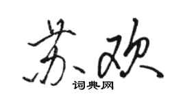 骆恒光苏欢行书个性签名怎么写