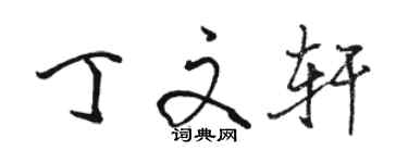 骆恒光丁文轩行书个性签名怎么写