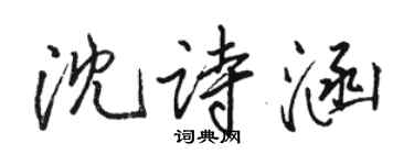 骆恒光沈诗涵行书个性签名怎么写