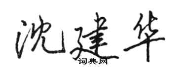 骆恒光沈建华行书个性签名怎么写
