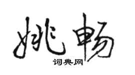 骆恒光姚畅行书个性签名怎么写
