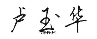 骆恒光卢玉华行书个性签名怎么写