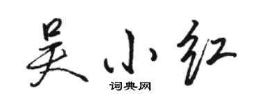 骆恒光吴小红行书个性签名怎么写