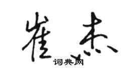 骆恒光崔杰行书个性签名怎么写
