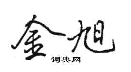 骆恒光金旭行书个性签名怎么写