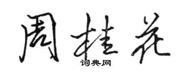 骆恒光周桂花行书个性签名怎么写