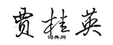 骆恒光贾桂英行书个性签名怎么写